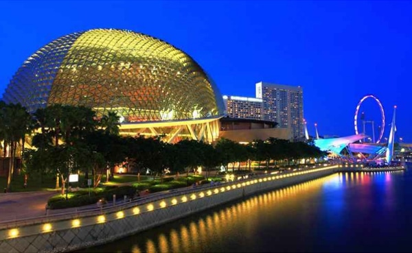 Exterior view of Esplanade – Theatres on The Bay near The Fullerton Hotel Singapore