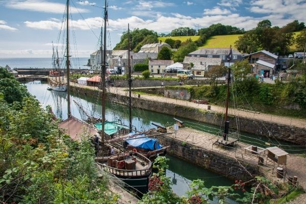 Charlestown harbour near St Austell in Cornwall