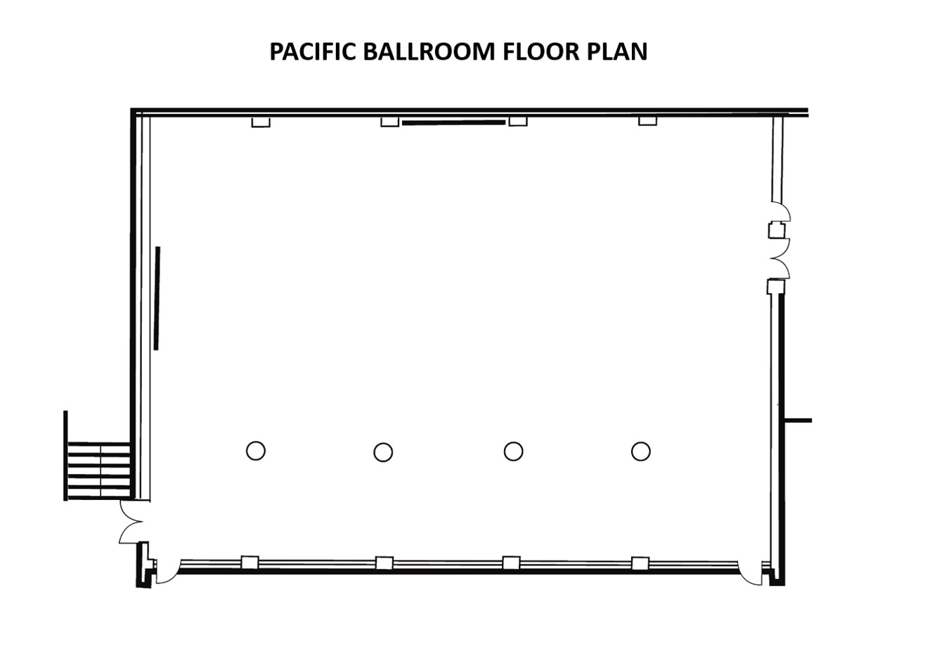 Pacific Ballroom Floor Plan at Honor’s Haven Retreat