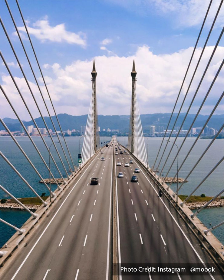 Penang Bridge is a 13.5km dual carriageway toll bridge and controlled-access highway in Penang