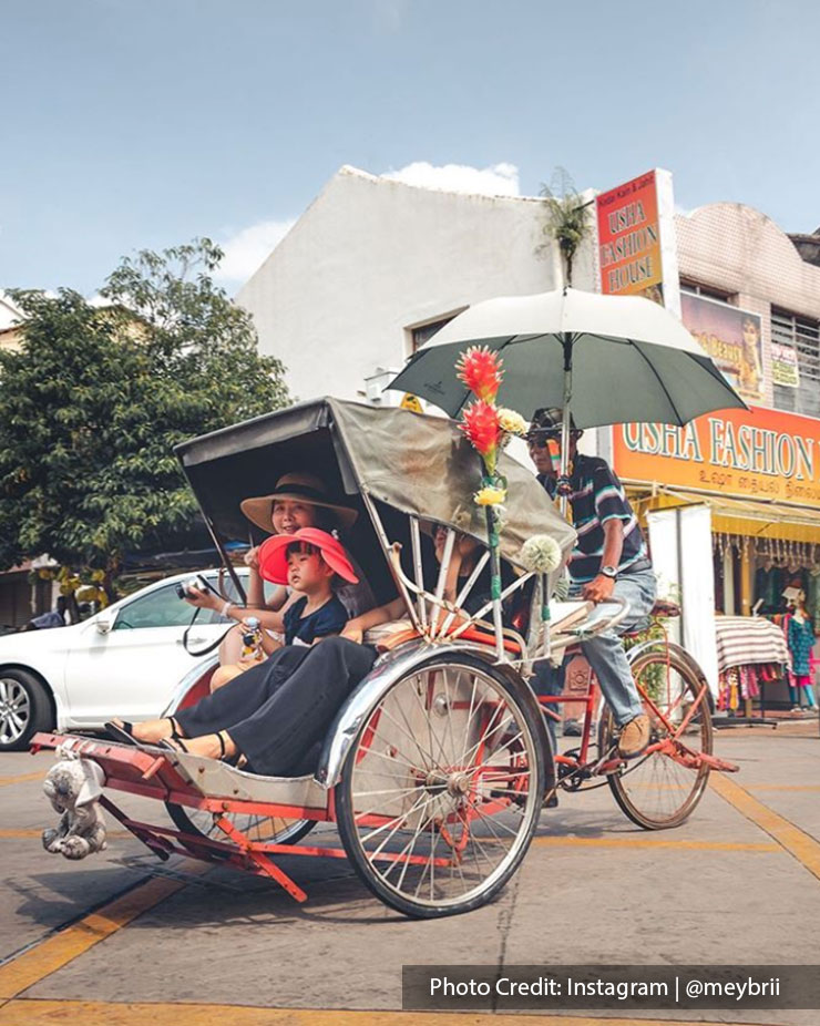 A shot of trishaw ride in Penang
