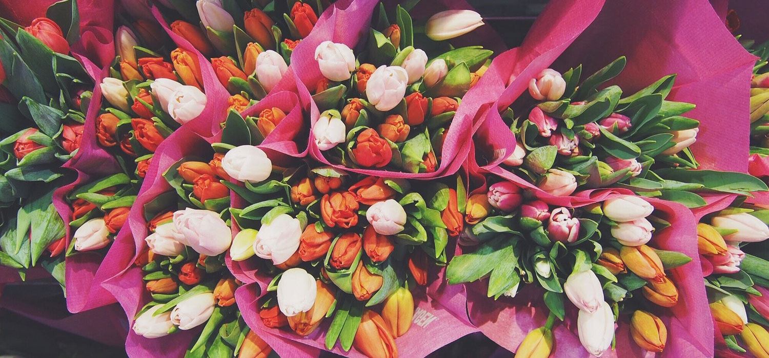 fresh tulip arrangements