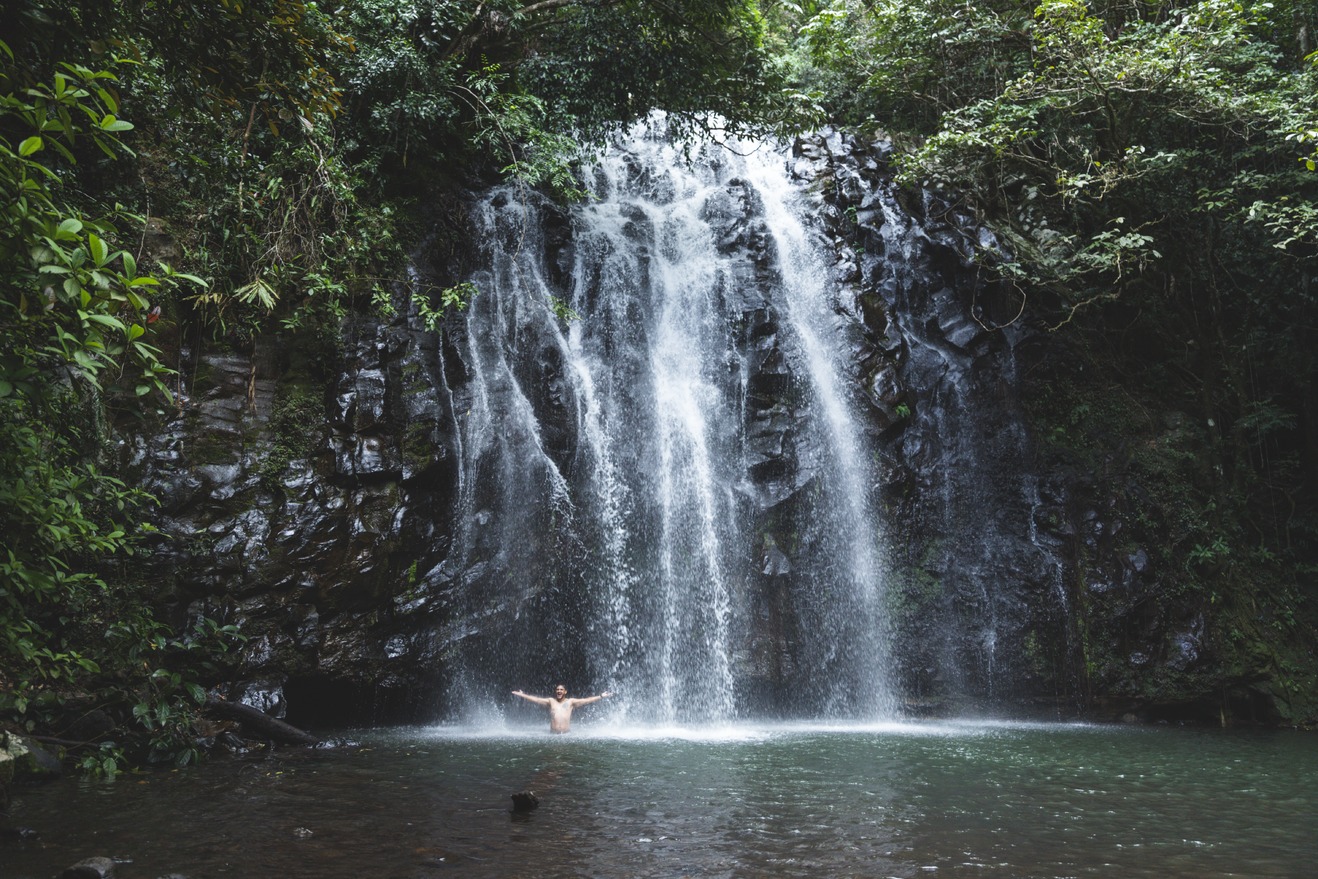 Waterfall near Cairns wet season fun