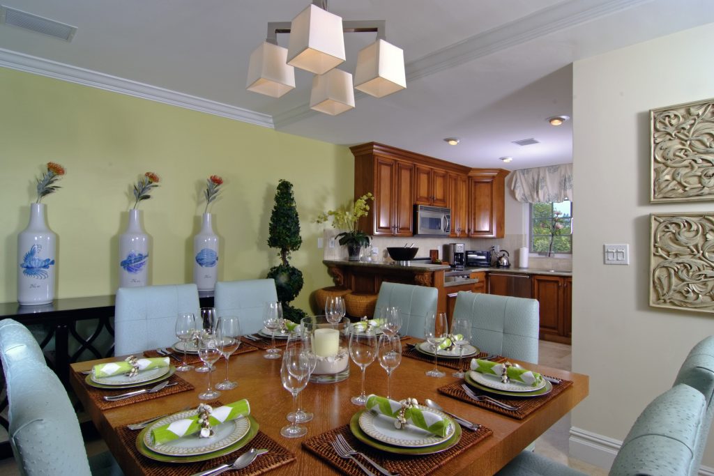 Dining & kitchen area in Residence at The Somerset on Grace Bay