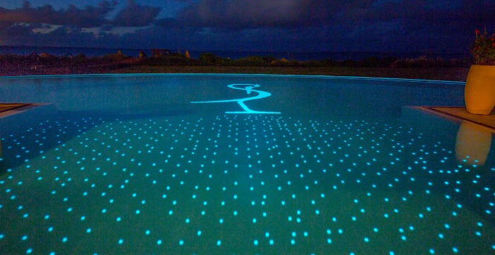 Night view of the pool at The Somerset On Grace Bay