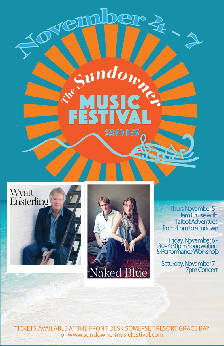 Music Festival 2015 poster used at The Somerset on Grace Bay