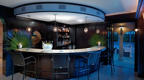 Bar counter in Pavilion Restaurant at The Somerset on Grace Bay