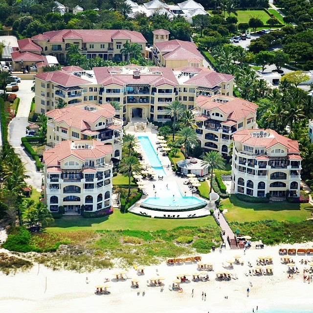 Aerial view of hotel & beach at The Somerset on Grace Bay