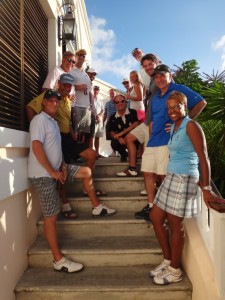 Golf team players at The Somerset on Grace Bay