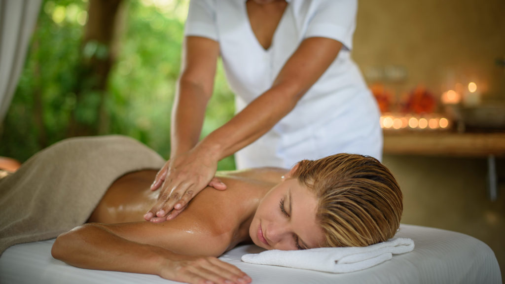 women receiving massage at the spa