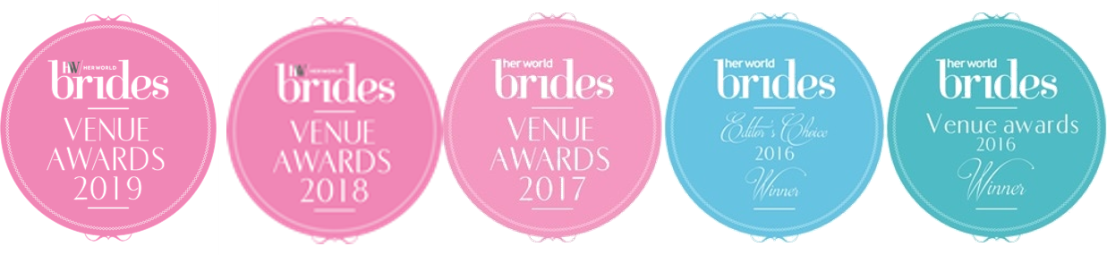 Brides Venue Awards logo used at The Fullerton Hotel Singapore