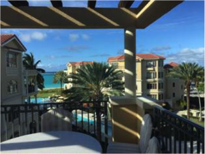 Hotel view from a balcony at The Somerset on Grace Bay